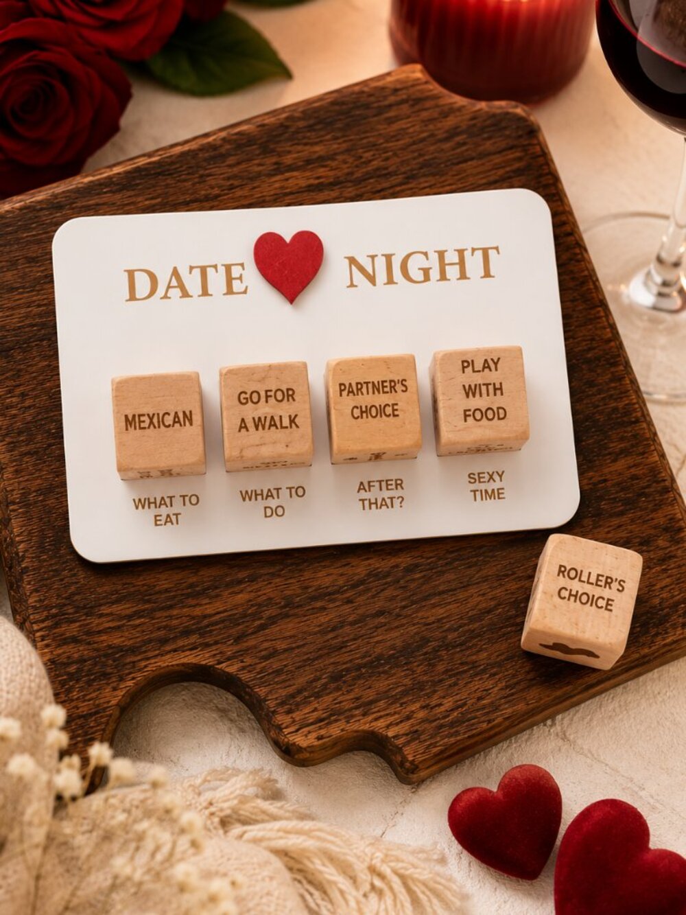 Date Night Decision Dice Game Couples Romantic Wedding Anniversary Gift 7pc NIB